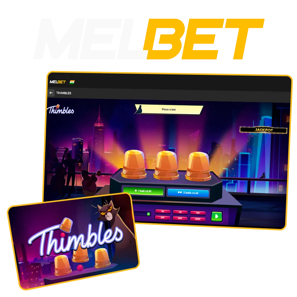 Enjoy the exciting Thimbles game on Melbet and win a jackpot.
